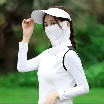 Proteja-se do Sol com a Máscara Solar de Golfe pgm para Mulheres 8 PGM-Men and Women's Golf Sunshade Mask, Ice Silk Scarf, Summer Sunshade Mask, Variety of Ways to Wear Protection, UV Blocking