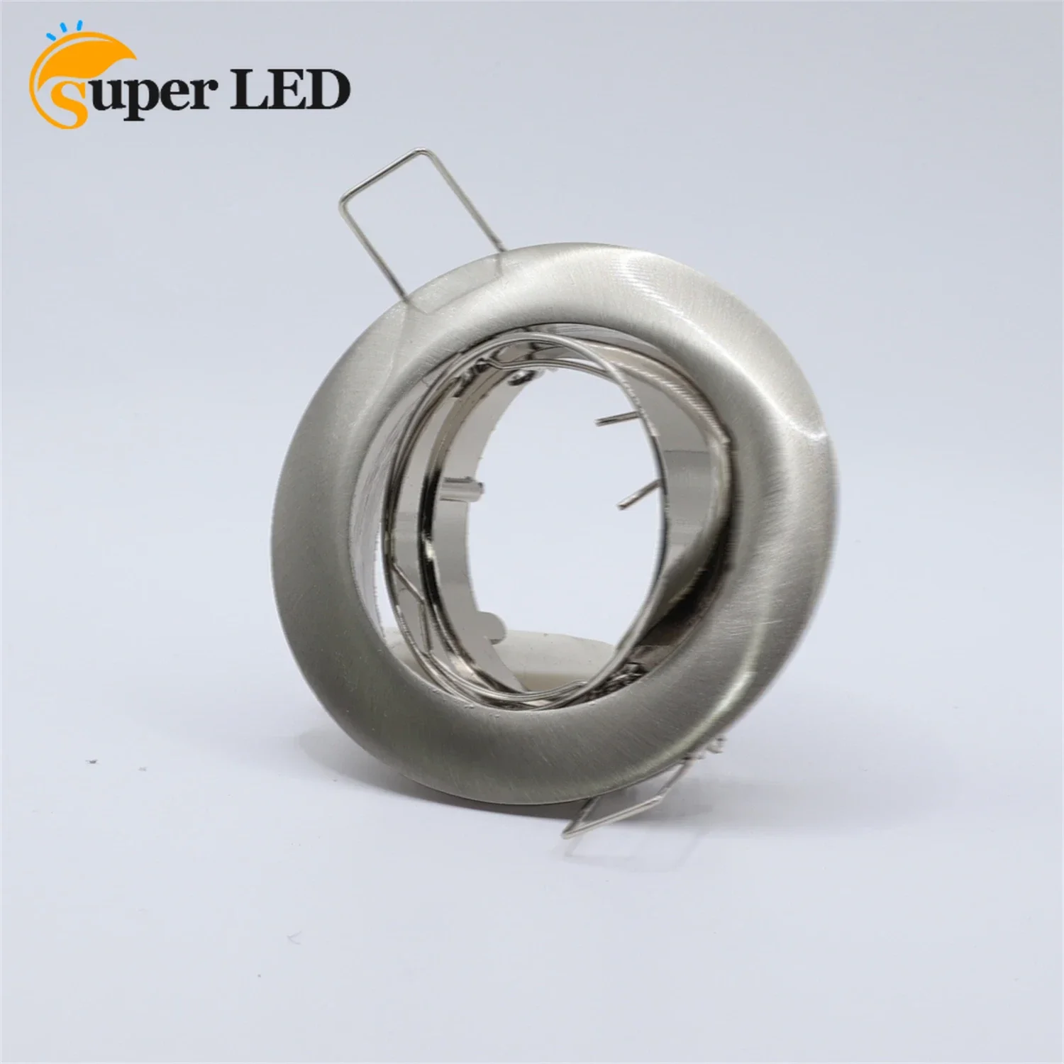 

Satin Nickel Zinc Alloy Lamp Body Recessed MR16 Standard GU10 and GU5.3 Holder LED Spotlight Cut Hole 70mm Housing Clip Fixture