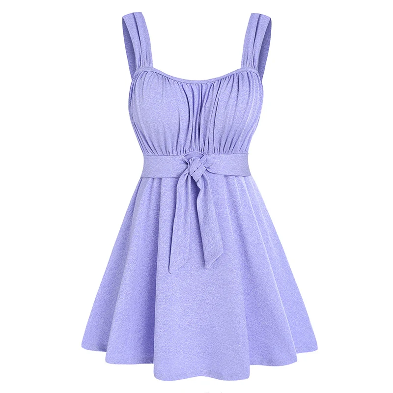 Skirted Flared Tank Top Ruched Bust Tie Knot Tank Top Fashion casual Scoop Neck Long Standard Solid Color Summer Tanks
Skirted Flared Tank Top Ruched Bust Tie Knot Tank Top Fashion casual Scoop Neck Long Standard Solid Color Summer Tanks