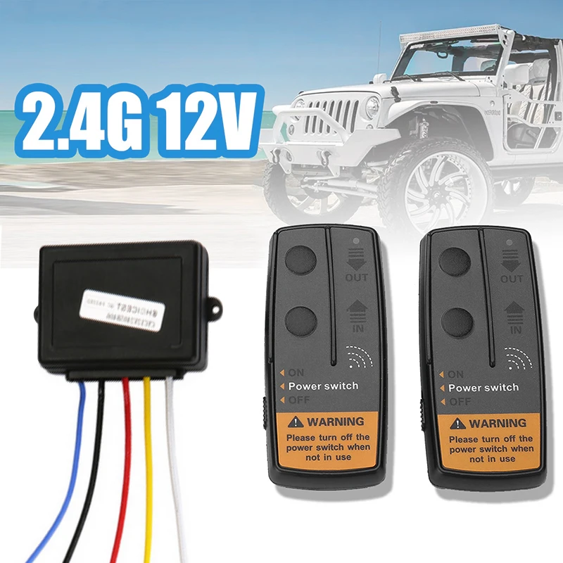 1pcs 2.4Ghz 12V Car Wireless Winch Remote Control 5-7A Controller 2 Handset Switch Kit With Receiver For Jeep Truck SUV ATV
1pcs 2.4Ghz 12V Car Wireless Winch Remote Control 5-7A Controller 2 Handset Switch Kit With Receiver For Jeep Truck SUV ATV