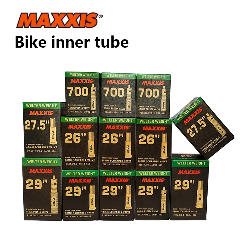 

MAXXIS WELTER WEIGHT Thickened Puncture Resistant 0.8mm Inner Tube 26 27.5 29 700 For Road Bike BMX XC AM DH Commute FV AV