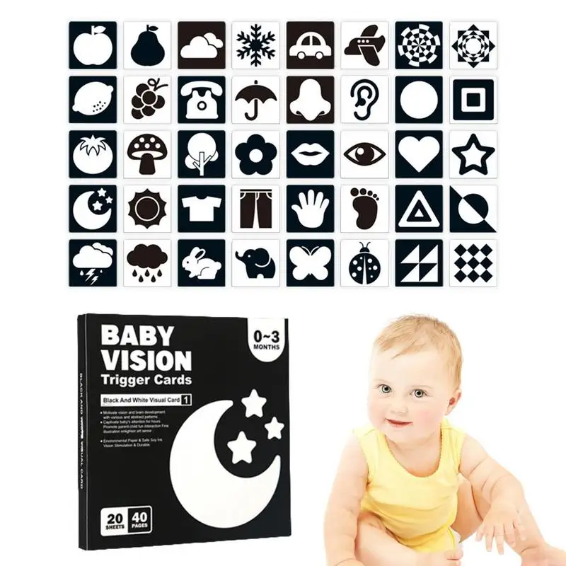 Baby Learning Montessori Visual Stimulation Card Toy Black White Flash Card High Contrast Visual Stimulation Shape Cognitive Toy
Baby Learning Montessori Visual Stimulation Card Toy Black White Flash Card High Contrast Visual Stimulation Shape Cognitive Toy