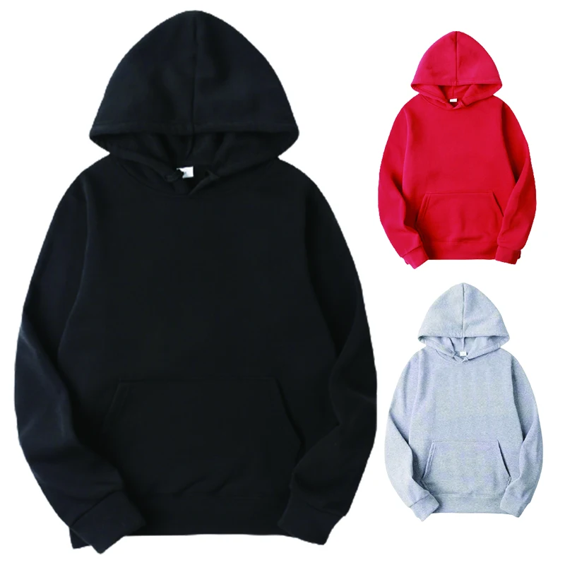 

Casual Loose Hoodie Plain Fashion Solid Color Sweatshirt School Women Poleron Simple Basic Kangaroo Pocket Hoodie Korean Style