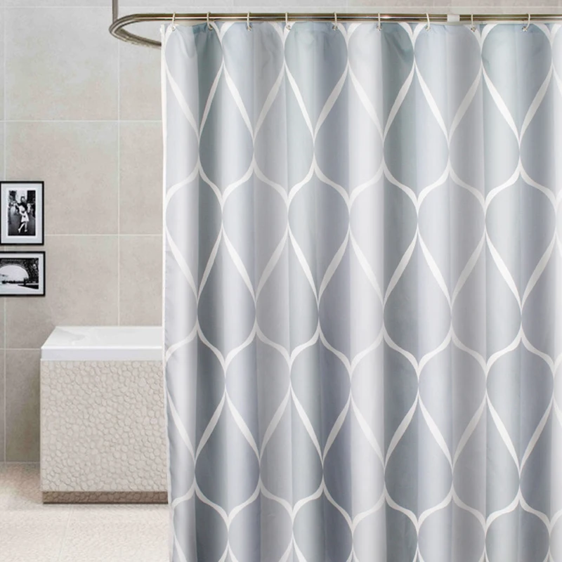 Thicked Polyester Waterproof Shower Curtain For Bathroom Geometric Stripe Printed Water Drop Pattern Cloth Bathroom Curtains
Thicked Polyester Waterproof Shower Curtain For Bathroom Geometric Stripe Printed Water Drop Pattern Cloth Bathroom Curtains