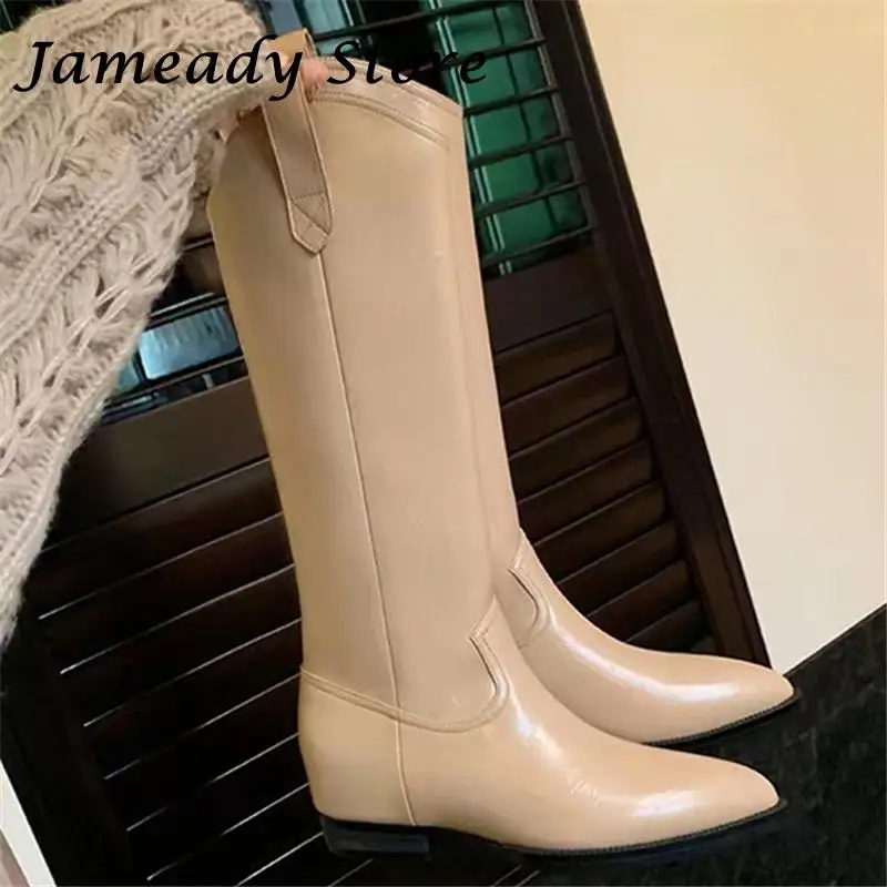 Fashion Pointed Toe Western Boots Women Chunky Platform High Increasing Knee High Shoes All Match Elegant Knight Boots Designer
Fashion Pointed Toe Western Boots Women Chunky Platform High Increasing Knee High Shoes All Match Elegant Knight Boots Designer