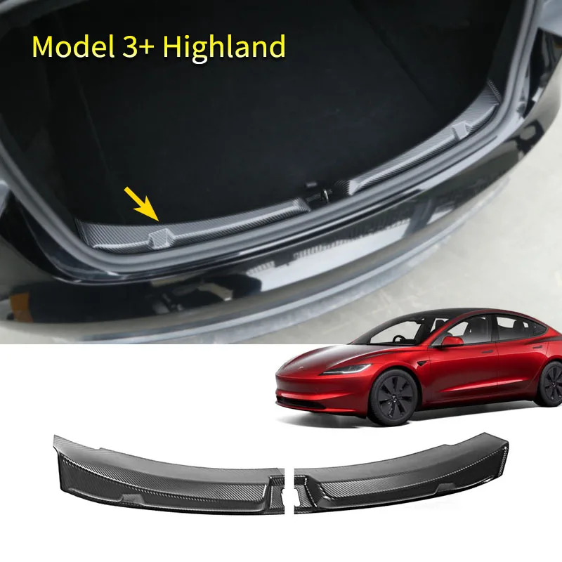 

Trunk Protector Guard For Tesla Model 3 Highland 2024 Anti-Scratch Mat Rear Cargo Threshold Sill Cover Bumper ABS Organizer Pad