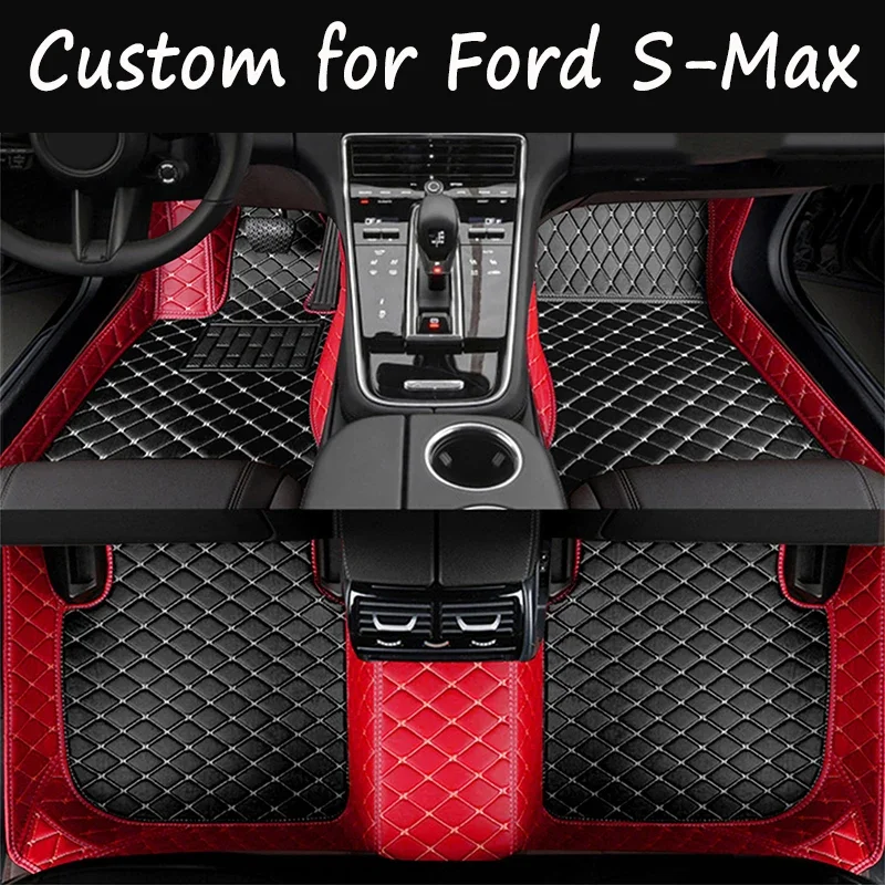 

Car Floor Mats For Ford S-Max MK1 2006~2014 7seat Anti-dirt Pads Full Set Waterproof Mat Non-slip pets Accessories