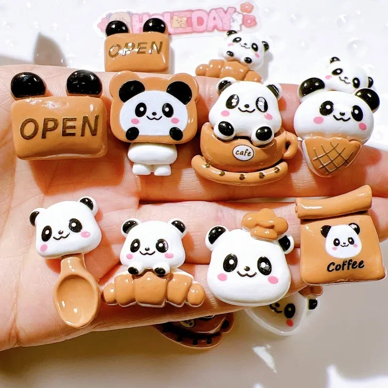 

DIY Cartoon Panda Cute Shoe Charms Designer Fashion Lovely Simulated Animals Clogs Jeans All-match Luxury Sweet Shoe Decorations