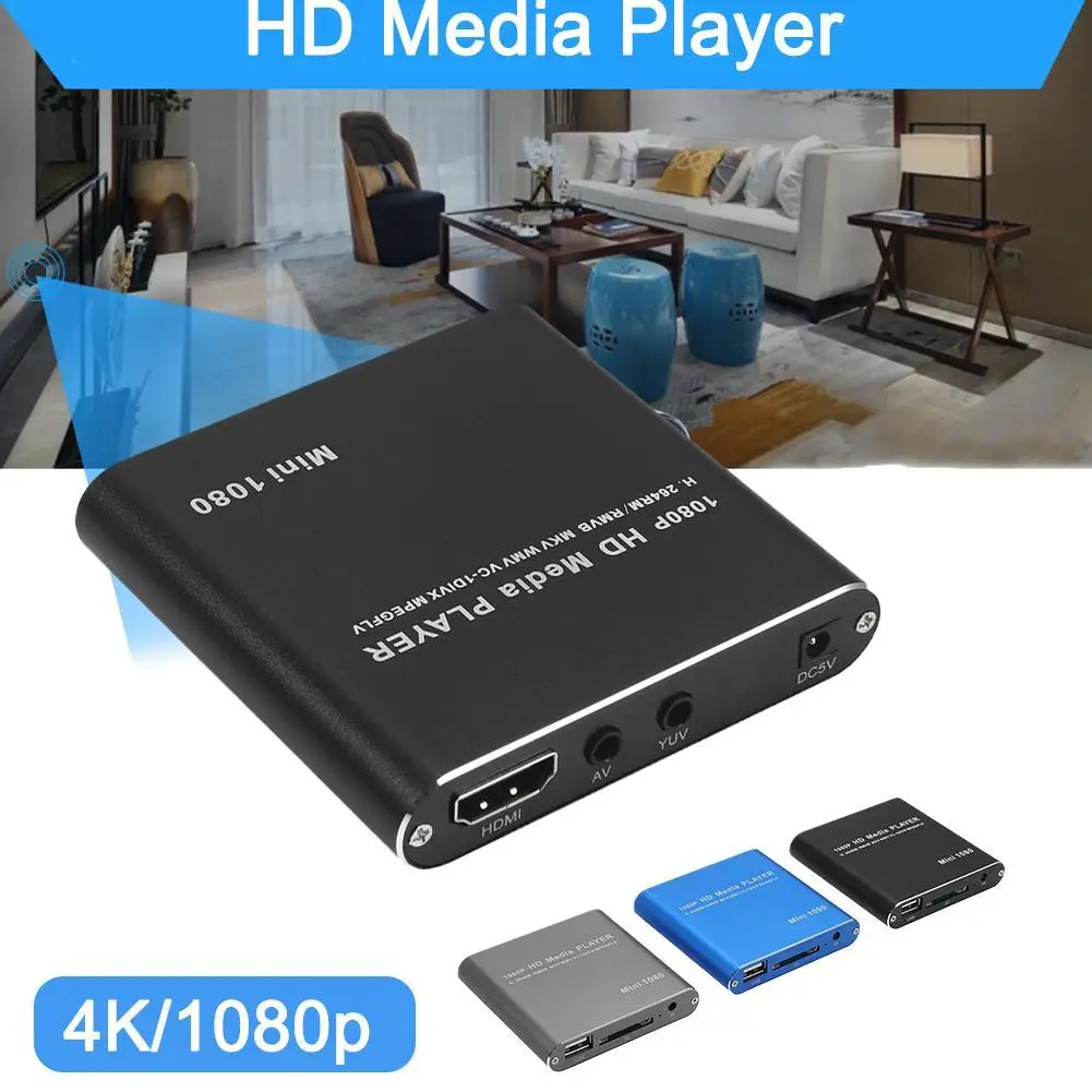 

Mini Full HD Media Player Support SD Card USB Disk 1080P Autoplay Video Photo Music MP4 MP3 Multi-Media HDD Advertising Player