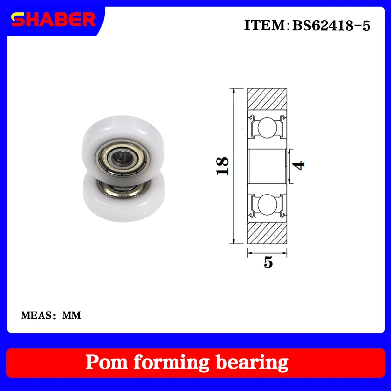 【SHABER】Factory supply POM plastic coated bearing BS62418-5 High wear resistance High quality nylon pulley
【SHABER】Factory supply POM plastic coated bearing BS62418-5 High wear resistance High quality nylon pulley