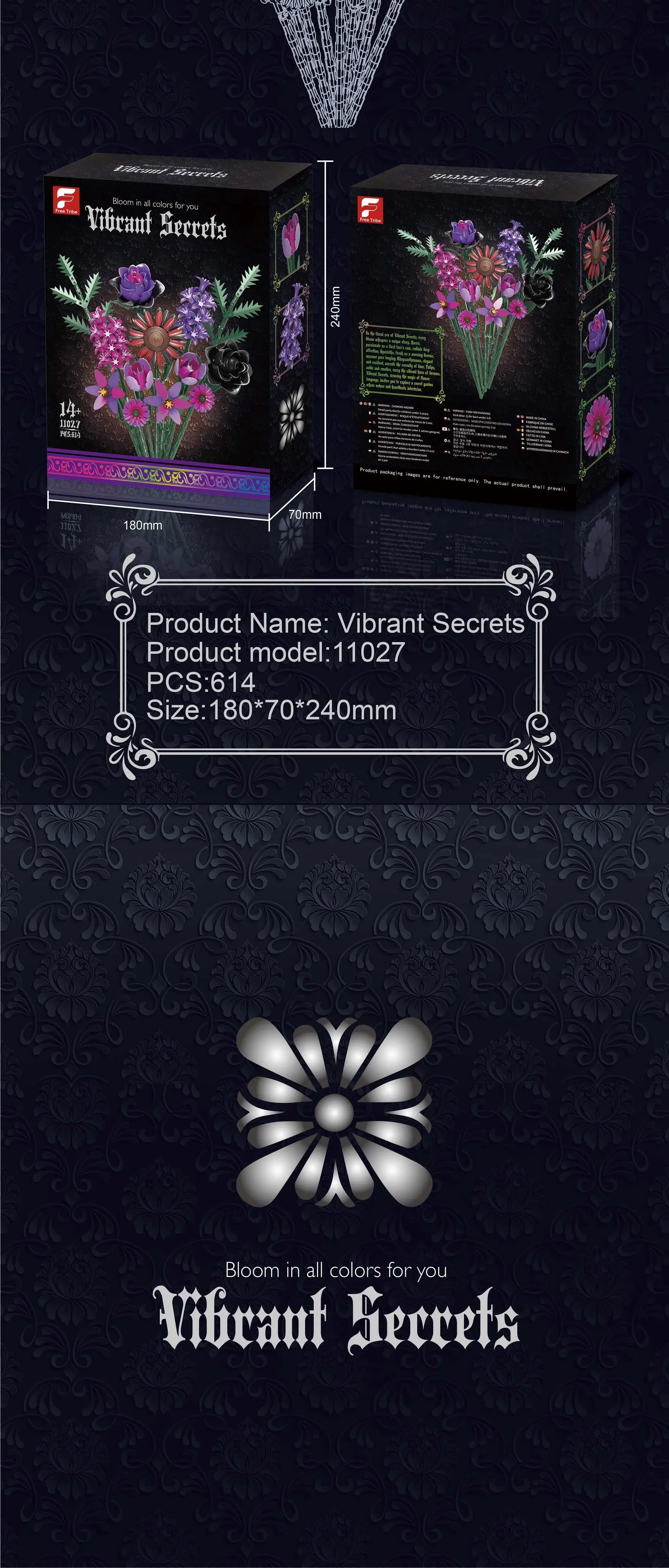 614PCS Gothic Flower Bouquet Building Blocks Romantic Flower Model Bricks Home Decoration Kids Educational DIY Toys Holiday Gift 614PCS Gothic Flower Bouquet Building Blocks Romantic Flower Model Bricks Home Decoration Kids Educational DIY Toys Holiday Gift