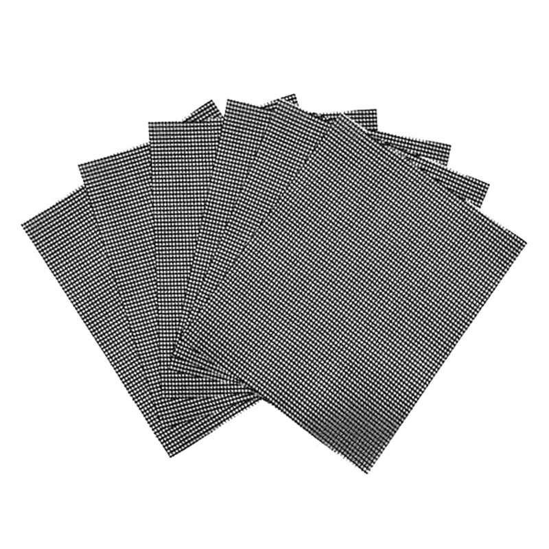 

Set Of 6 Grilling Mesh Mat Non-Stick Grilling Mats Heavy Duty Reusable Grill For Gas Charcoal Pellet Grill Black