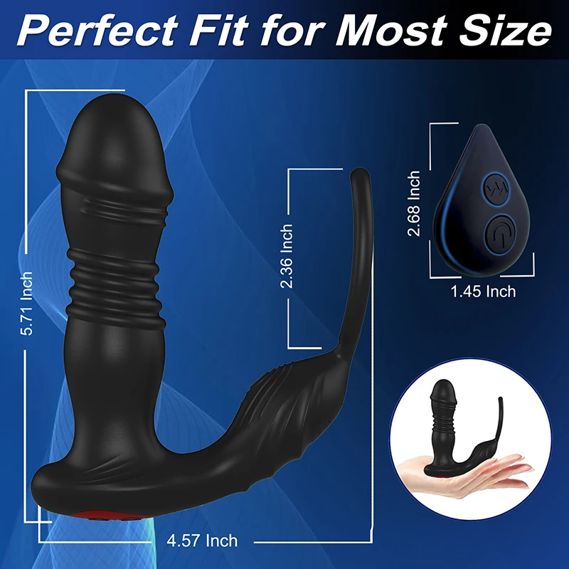 Male Prostate Massage Telescoping Vibration Wireless 10 Modes Silicone Anal Butt Plug Vibrator Sex Toys For Men Masturbation Male Prostate Massage Telescoping Vibration Wireless 10 Modes Silicone Anal Butt Plug Vibrator Sex Toys For Men Masturbation