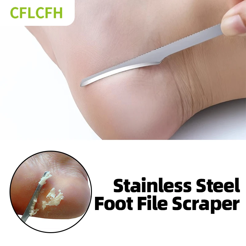 

Foot Pedicure Knife Stainless Steel Pedicure Manicure Care Toe Nail Scraper Shaver Dead Skin Remover Foot Callus Rasp File Tool