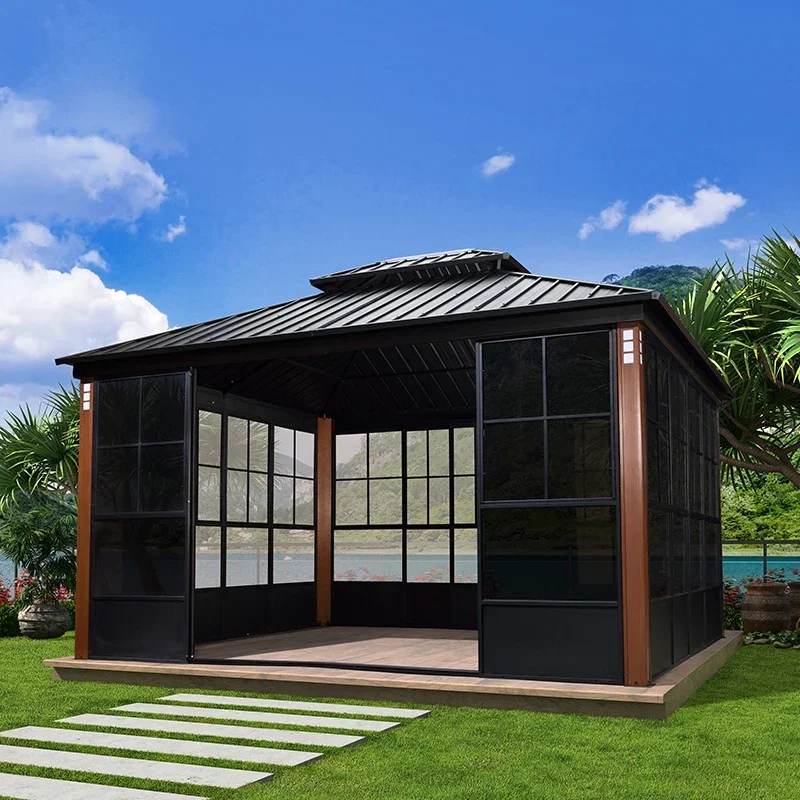 Outdoor sun room gazebo aluminum alloy courtyard roof simple living villa assembled house
Outdoor sun room gazebo aluminum alloy courtyard roof simple living villa assembled house
