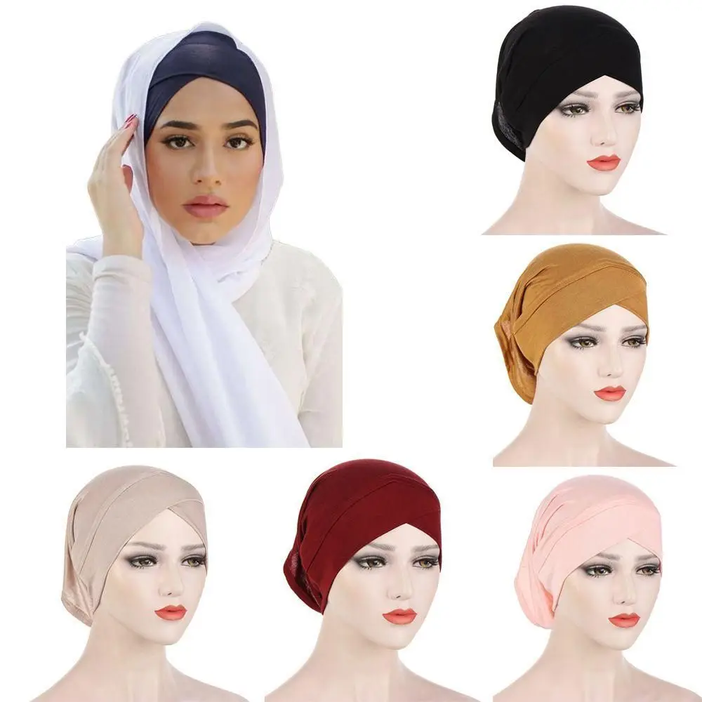 Head Scarf Polyester Mercerized Cotton Crossed Forehead Cap Islamic Turban Solid Color Cap Muslim Hijab Inner Hijab Female Cap
Head Scarf Polyester Mercerized Cotton Crossed Forehead Cap Islamic Turban Solid Color Cap Muslim Hijab Inner Hijab Female Cap