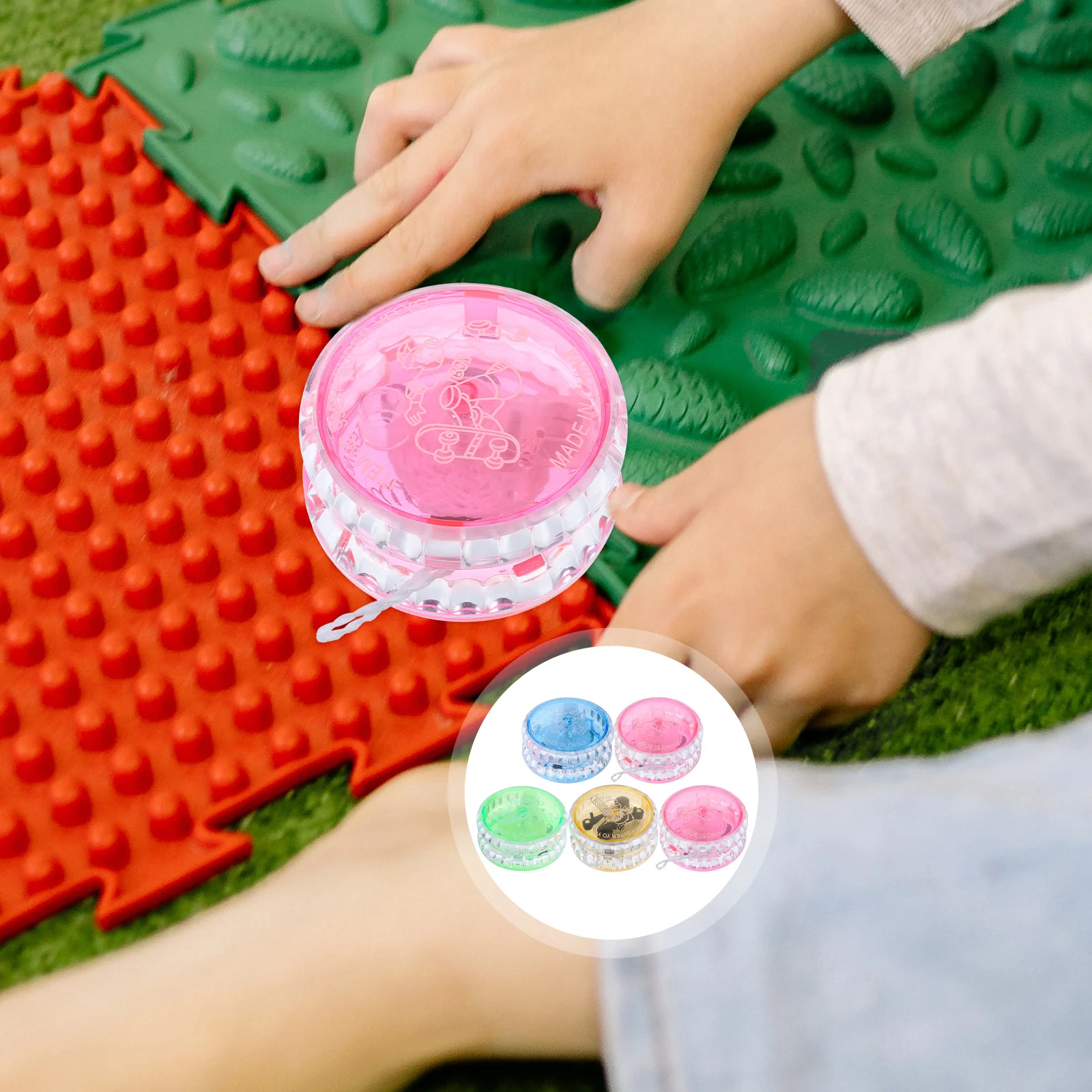 

5 шт. светящийся йо-йо шар игрушки подарок Чувствительная пластиковая детская игрушка для детей