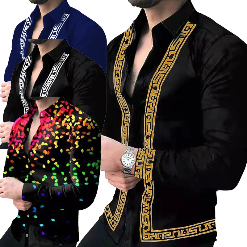 Fashion Shirt, Single Chest T-Shirt, Casual 3D Printed Long Sleeved Tops, Men's Clothing, Hawaii Cardigan
Fashion Shirt, Single Chest T-Shirt, Casual 3D Printed Long Sleeved Tops, Men's Clothing, Hawaii Cardigan