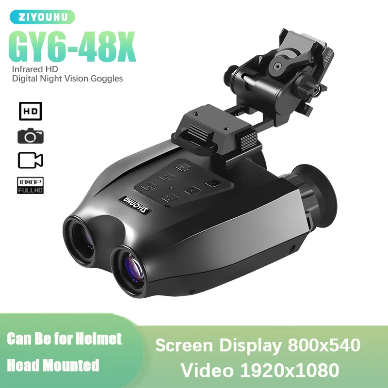 

New PVS-31 Hunting Digital Night Vision Goggles Infrared Binocular 1080P Video Camera for Helmet 6X-48X Zoom Long Range Viewing