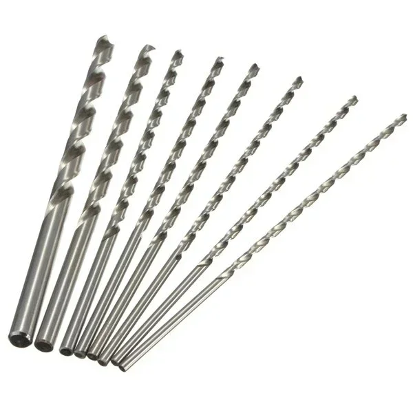 

2mm/3mm/4mm/5mm/6mm/7mm/8mm Length 200mm Extra Long HSS Straight Shank Drill Bit Wood Aluminum and Plastic Extended Twist Drill