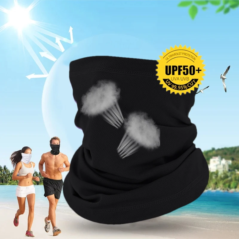 

Ice Silk Fishing Cycling Bandana Mesh Face Cover Half Mask Men Women Neck Gaiter Cool Tube Scarf Sport Running Hiking Hunting