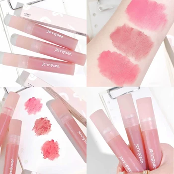 Revelando o Segredo para uma Pele Flawless: Pó Facial de Alta Qualidade para um Acabamento Fosco e Controle de Oleosidade 7 Peach Pink Cute Matte Lipstick Lip Gloss Lip Tint Cream Pigment Long-lasting Waterproof Lip Glaze for Lips Women’s Cosmetics