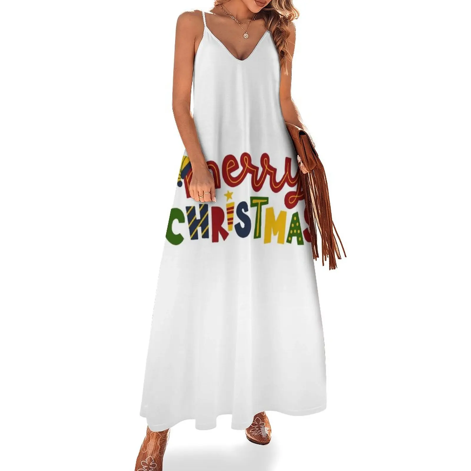 

Merry Christmas Sleeveless Dress womens dress african dresses for woman prom dresses Women's summer suit