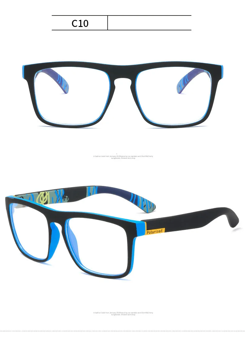 Sportowe okulary dla krótkowzroczności Męskie gogle fotochromowe Modny kwadratowy wzór 13 S561f3e7a7b2943d88fef441d4e146f527