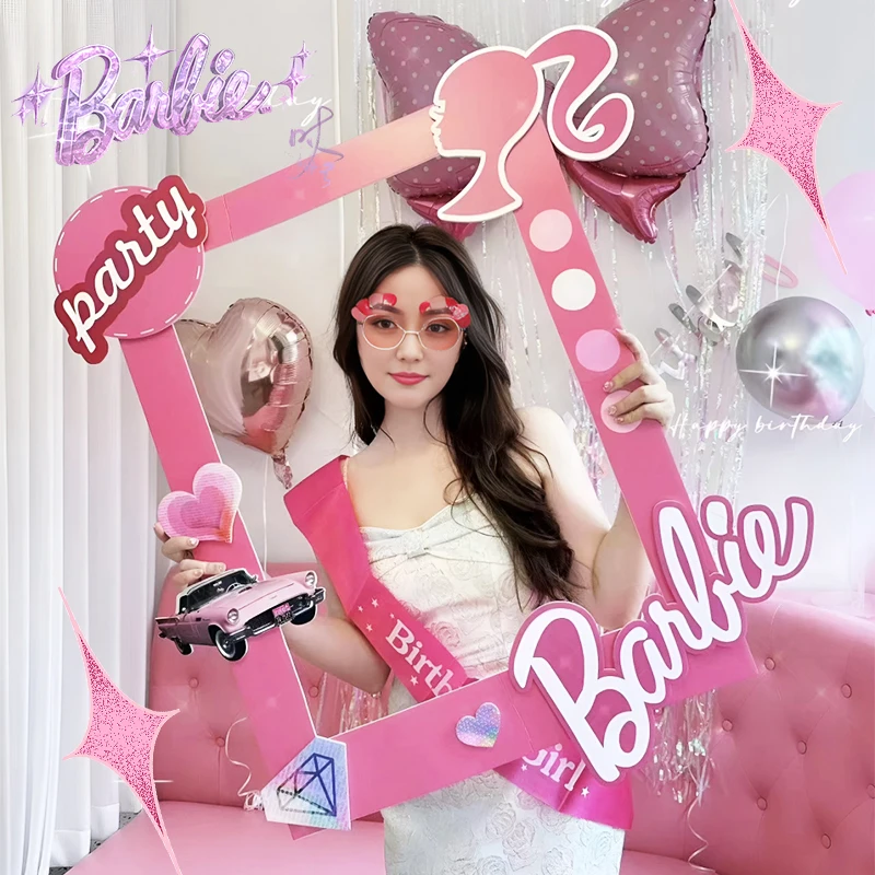 

Barbie Photograph Background Board Kawaii Trendy Party Tools Stylish Fashion Ins Style Movie Decoration Cute Lovely Girls Gift