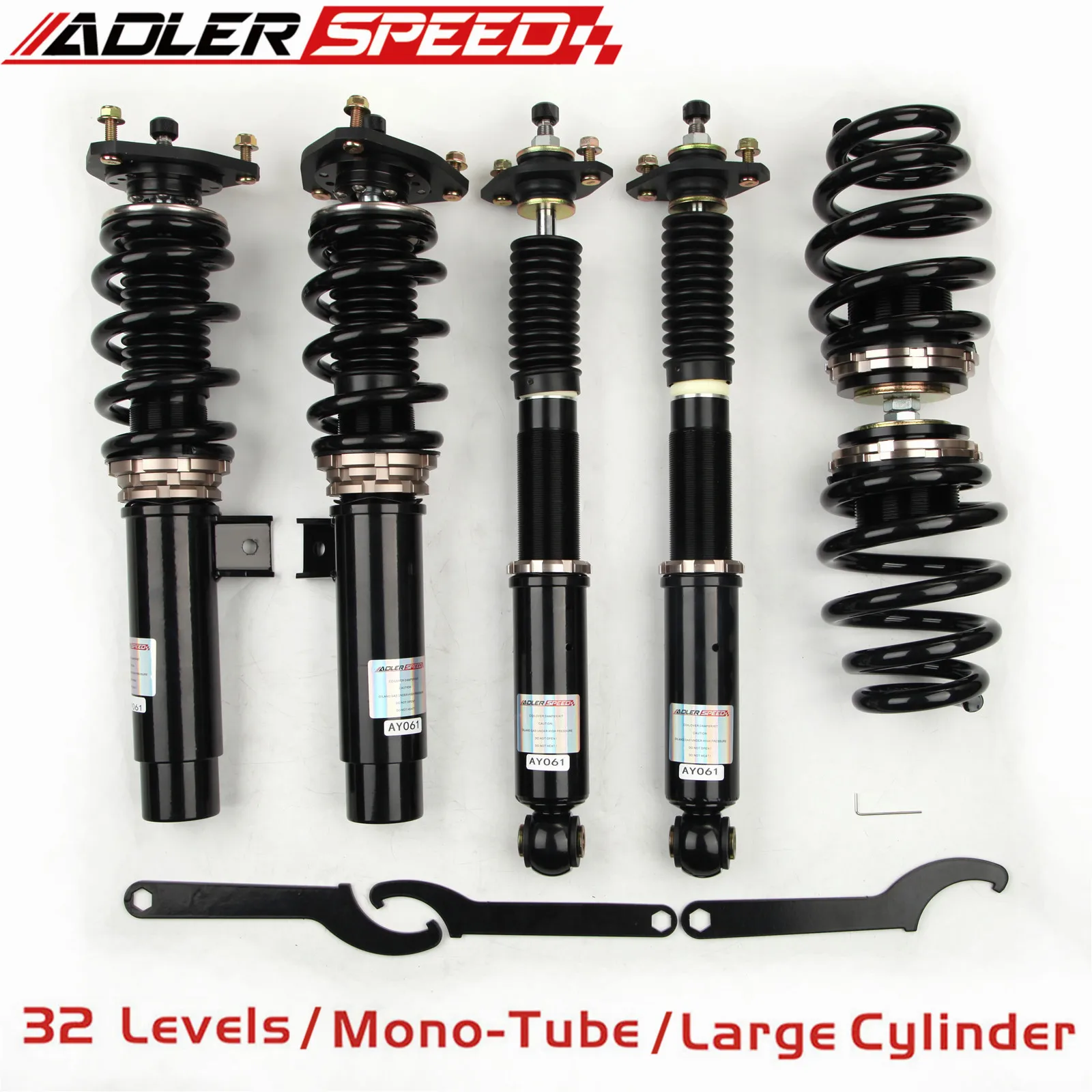 

ADLERSPEED Coilovers For 99-05 BMW 3-Series (E46) RWD Lowering Kit Adjust Height