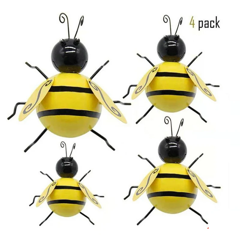 4PCS Decorative Metal Art Backyard Garden Accents Wall Ornament Pastoral Style Big Bee Wall Decoration Wall Hanging Wall
4PCS Decorative Metal Art Backyard Garden Accents Wall Ornament Pastoral Style Big Bee Wall Decoration Wall Hanging Wall