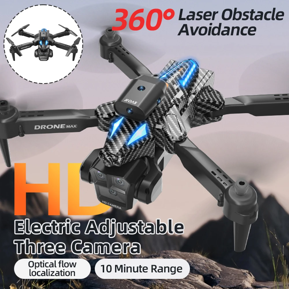 

Новинка Дрон C10 4K HD Радиоуправляемый летательный аппарат с тремя камерами с Четырехсторонним обходом препятствий фотоаппарат детская игрушка 2024