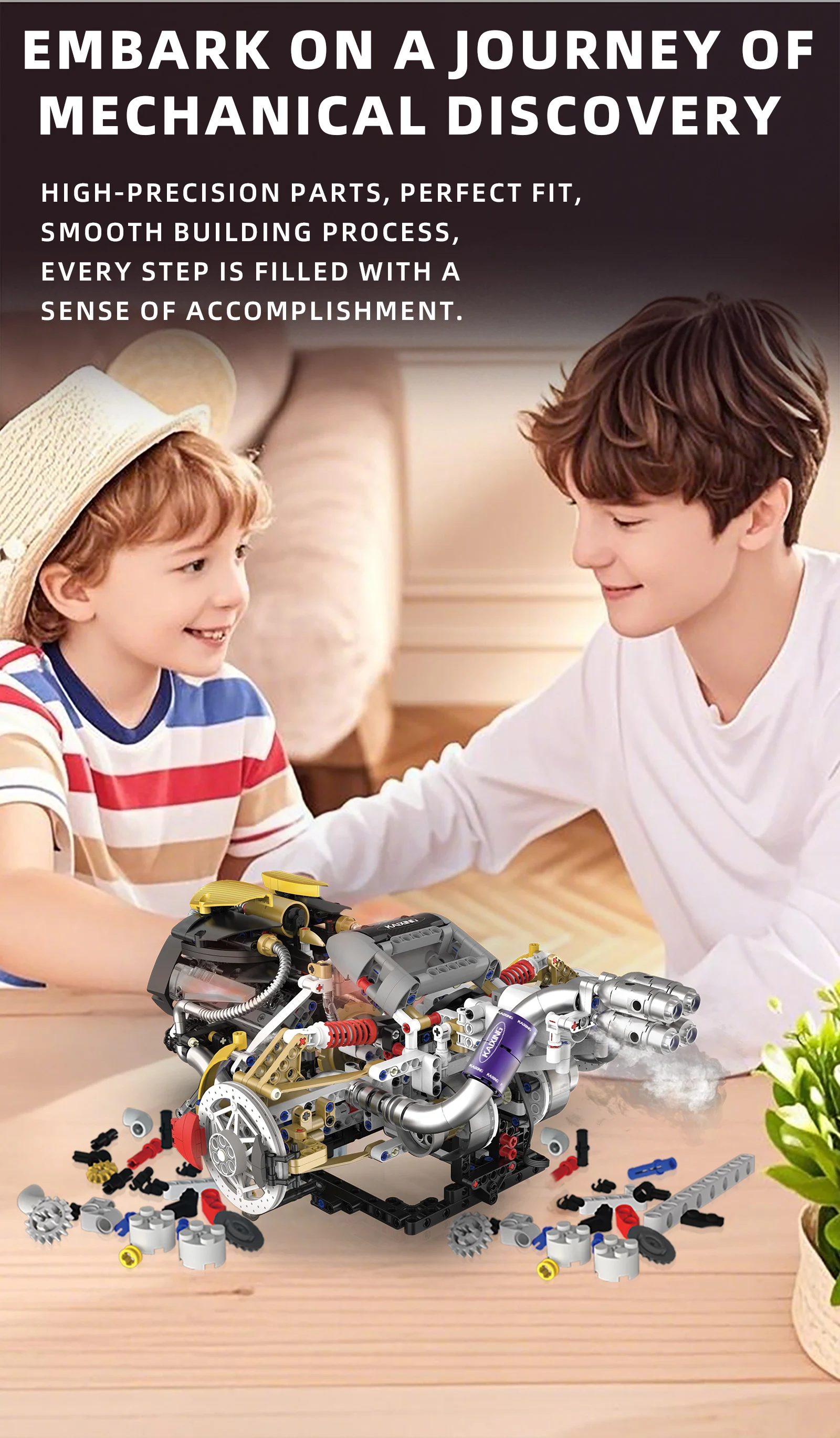 1394Pcs Technical Car Part Building Block The Motorzed V8 Engine Model Set With LED Light Assembly Brick Toys Kid Christmas Gift 1394Pcs Technical Car Part Building Block The Motorzed V8 Engine Model Set With LED Light Assembly Brick Toys Kid Christmas Gift