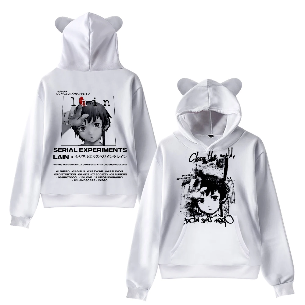 Serial Experiments Lain Cat Ear Hoodie Women Men Long Sleeve Sweatshirt Casual Cute Pullover Clothes
Serial Experiments Lain Cat Ear Hoodie Women Men Long Sleeve Sweatshirt Casual Cute Pullover Clothes