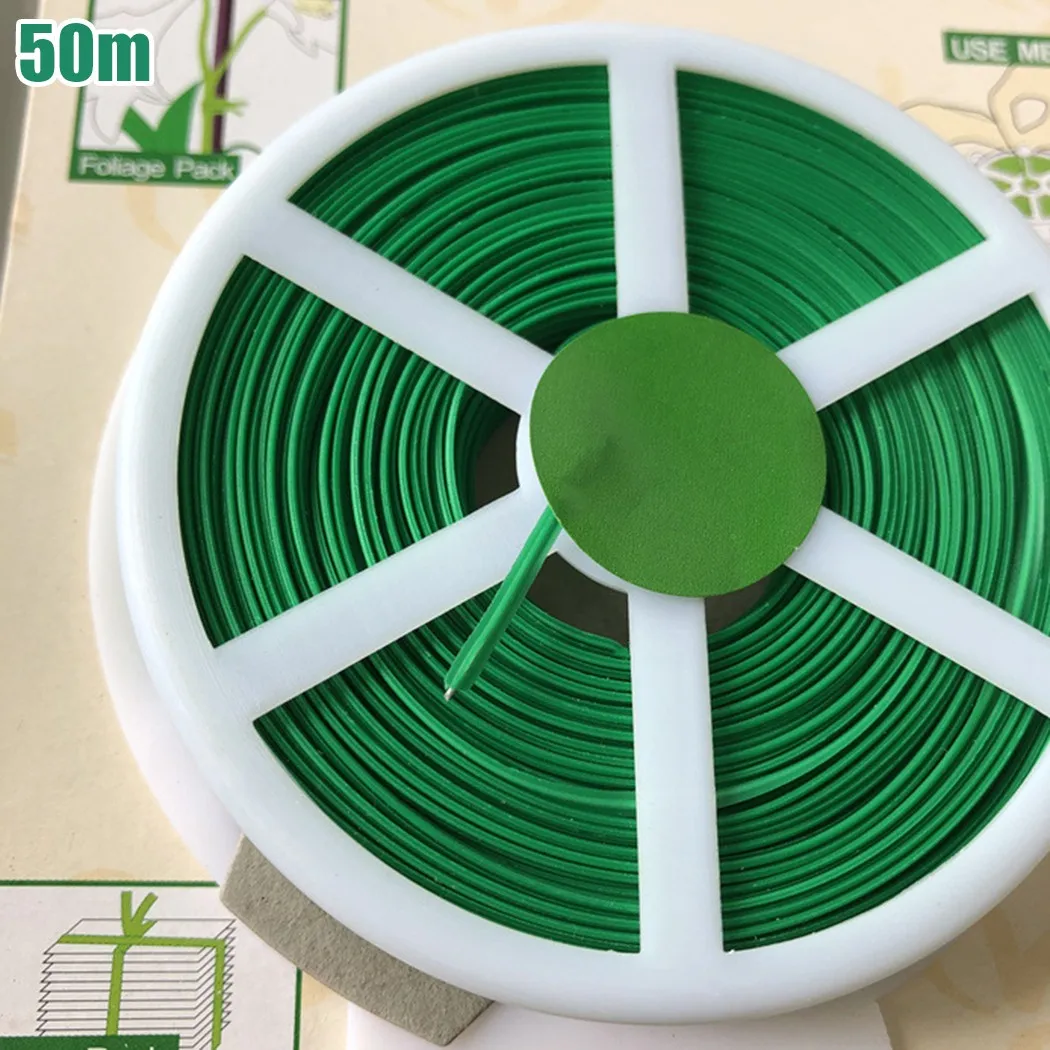 50M Metal Garden Tie Wire Cable Reel With Cutter Plastic Coated Iron Wire Tie Wire Roll For Gardening Plant Yard
50M Metal Garden Tie Wire Cable Reel With Cutter Plastic Coated Iron Wire Tie Wire Roll For Gardening Plant Yard
