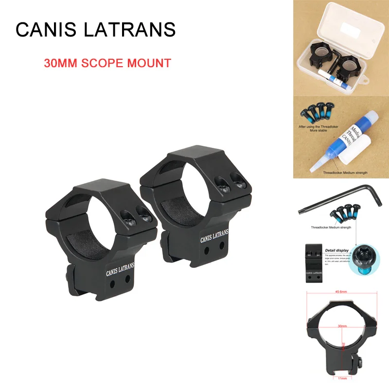 

Canis Latrans Tactical airsoft accessories 30mm rifle Scope Mount for 11mm rail for hunting rifle scope GZ24-0123B
