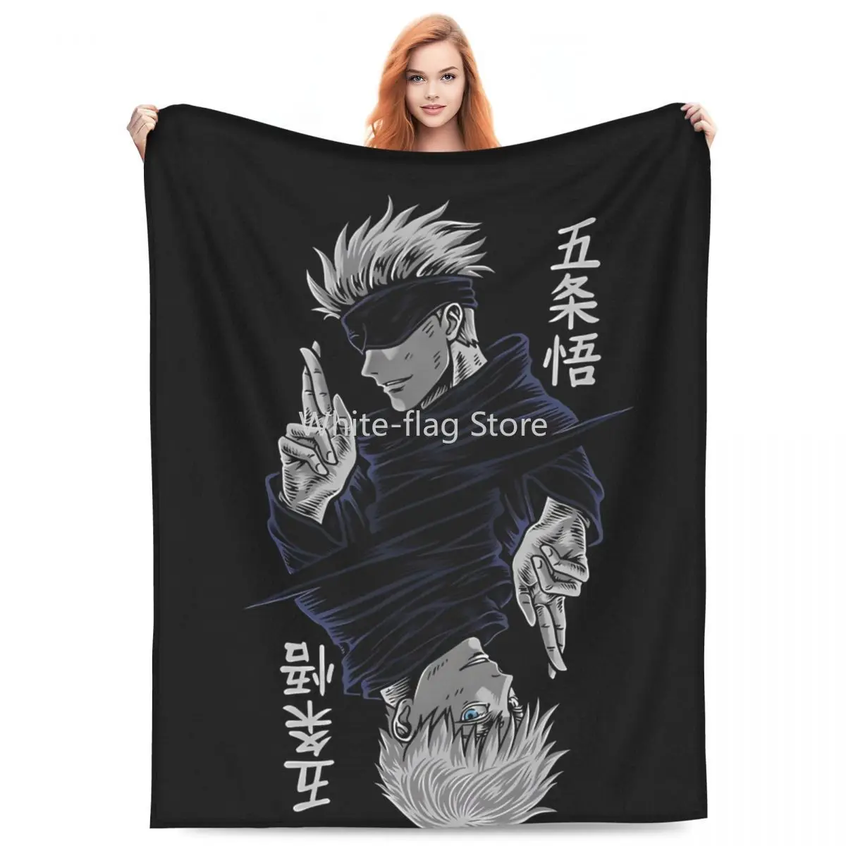 

Anime Blanket Six Eyes User Travel Flannel Bedding Throws Soft Warm Living Room Custom Bedspread Gift Idea