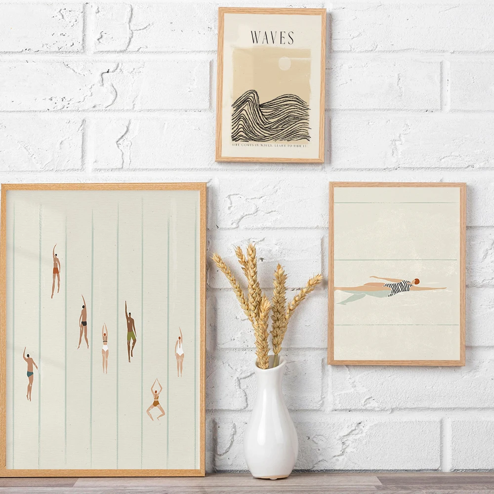 Nordic Swimmers Minimalist Canvas Painting Swimming Pool Posters Big Wave Surf Prints Wall Art Pictures For Bathroom House Decor
Nordic Swimmers Minimalist Canvas Painting Swimming Pool Posters Big Wave Surf Prints Wall Art Pictures For Bathroom House Decor