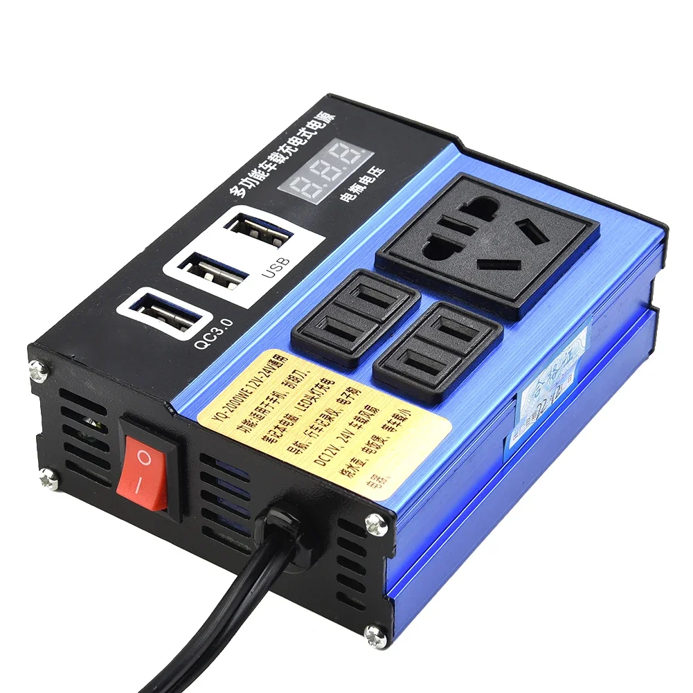 1x Car Vehicle Power Inverter DC12V 24V To DC110V/220V Converter Trip 4-USB LED Display Shows Input And Output Voltage 150W
1x Car Vehicle Power Inverter DC12V 24V To DC110V/220V Converter Trip 4-USB LED Display Shows Input And Output Voltage 150W