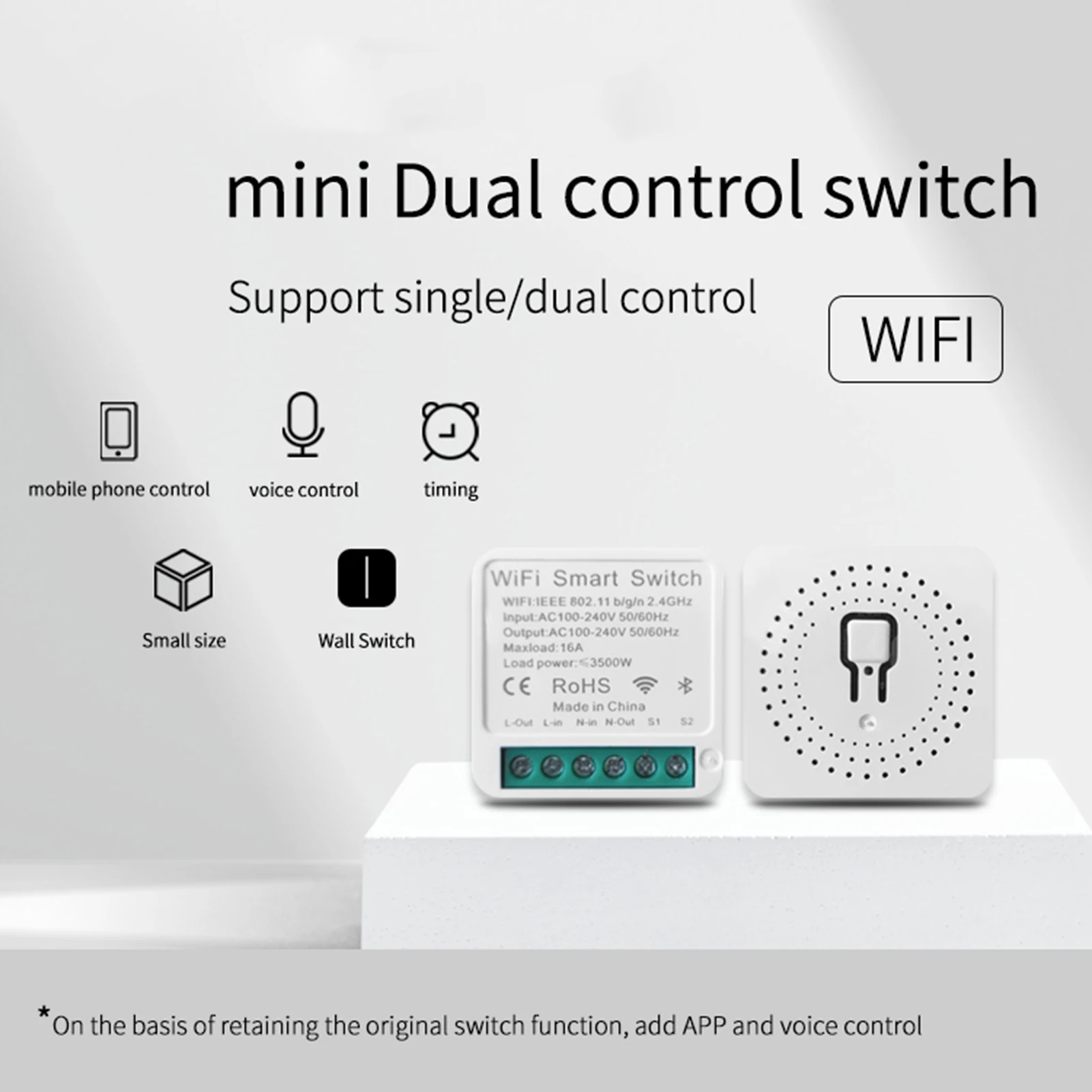 Smart Light Switch | Mini Wireless Wifi Smart Switches, Needs Neutral Wire, App Control, Compatible
Smart Light Switch | Mini Wireless Wifi Smart Switches, Needs Neutral Wire, App Control, Compatible