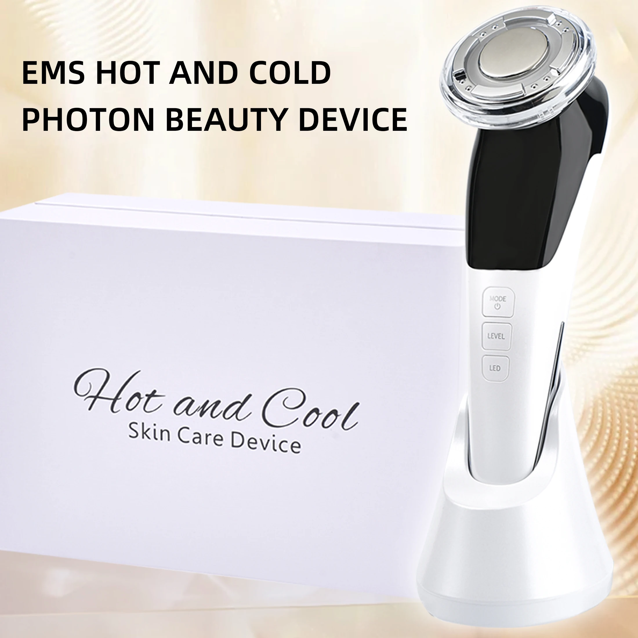 

Household sonic rejuvenation beauty instrument, multifunctional facial beauty instrument for hot and cold, cleansing and ice com