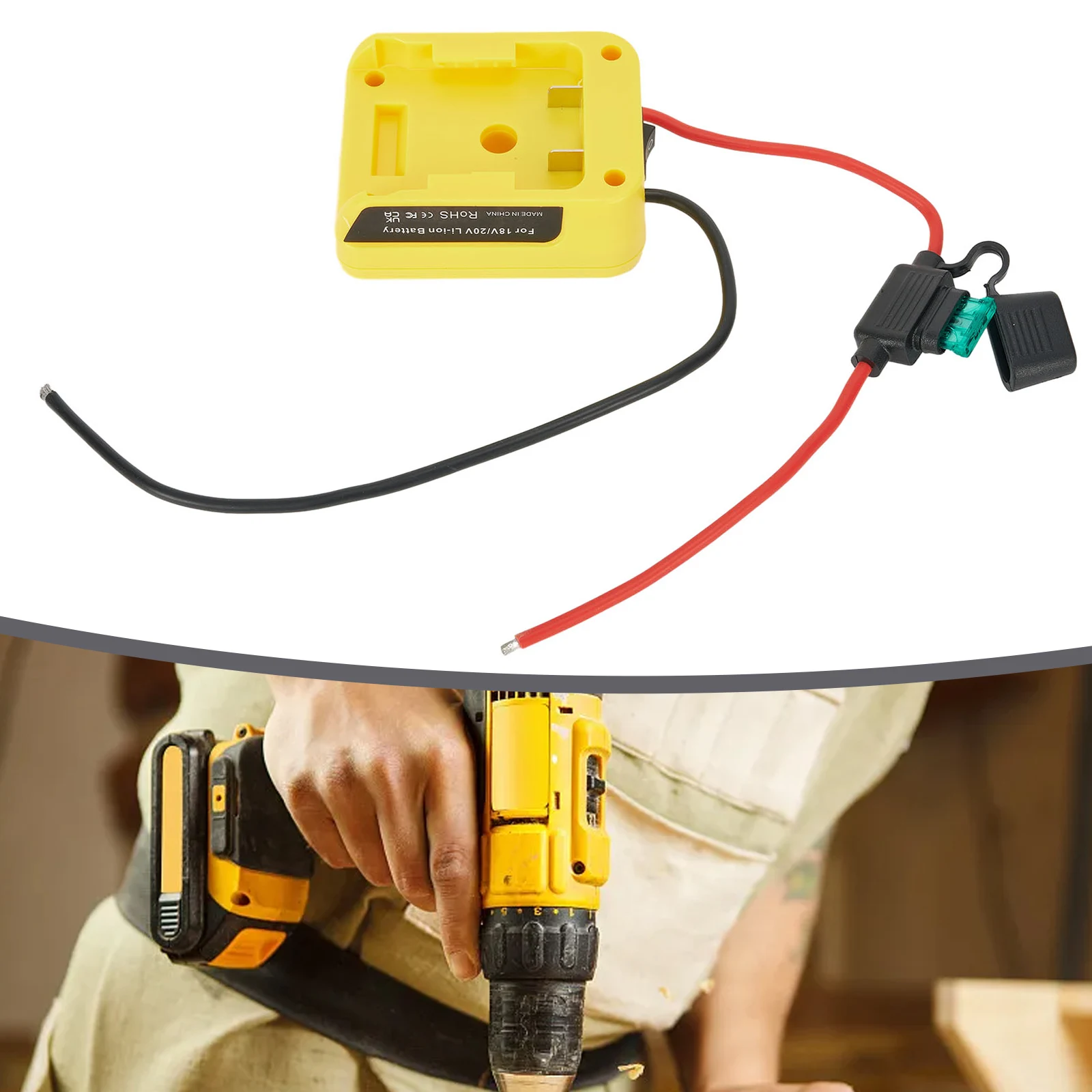 1PC X Battery Adapter With Fuse And Built-in Switch For DE-WALT DCB200 18V/20V Maximum Battery Power Tool Accessories
1PC X Battery Adapter With Fuse And Built-in Switch For DE-WALT DCB200 18V/20V Maximum Battery Power Tool Accessories