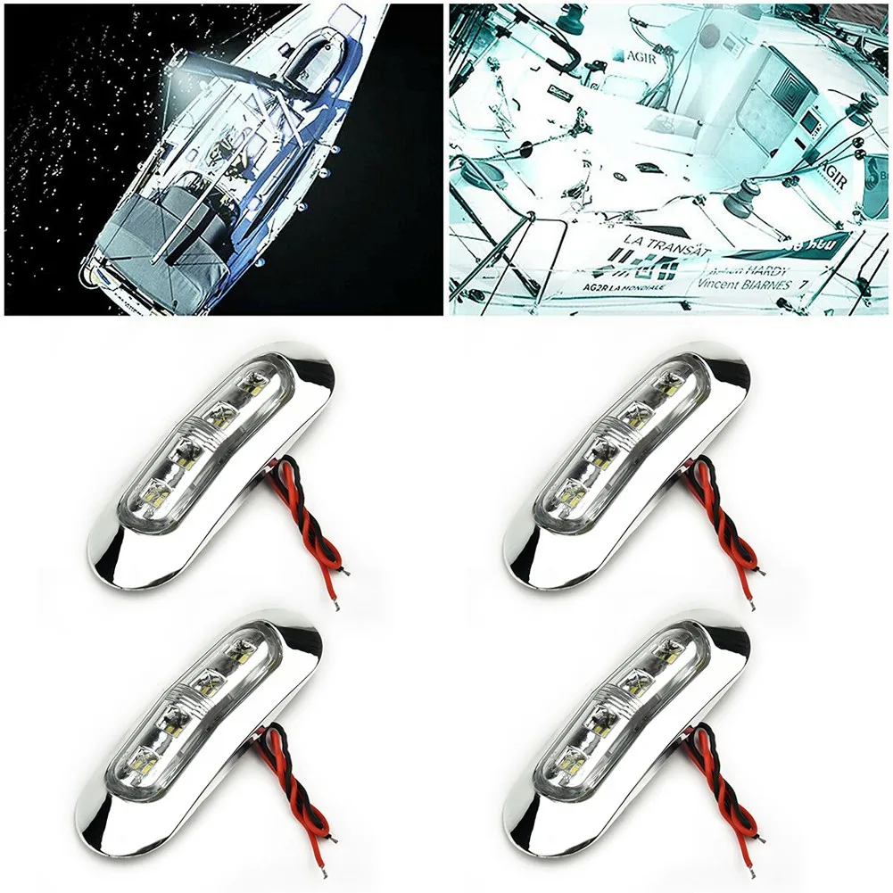 4Pcs LED Indicator Light Super Bright White 12V -24V Universal Marine Cabin Deck Walkway Stairway Light Tail Light Yacht Part
4Pcs LED Indicator Light Super Bright White 12V -24V Universal Marine Cabin Deck Walkway Stairway Light Tail Light Yacht Part