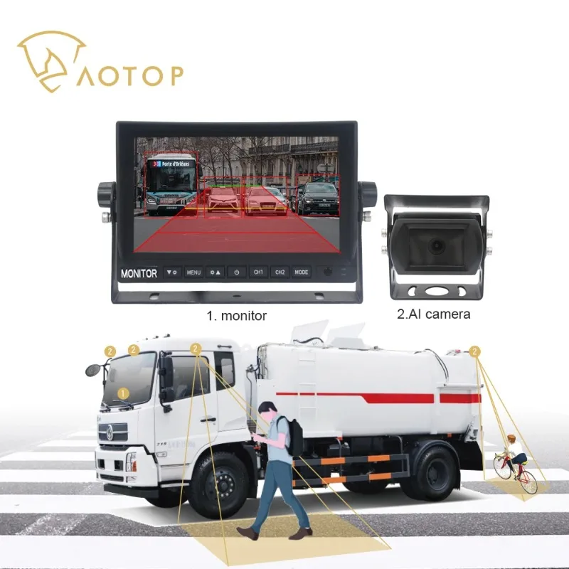 Truck AI Camera System Back Vision Blind Spot Detection Safe Solution Park Sensor Pedestrian Vehicle Warn Reverse Monitor System
Truck AI Camera System Back Vision Blind Spot Detection Safe Solution Park Sensor Pedestrian Vehicle Warn Reverse Monitor System