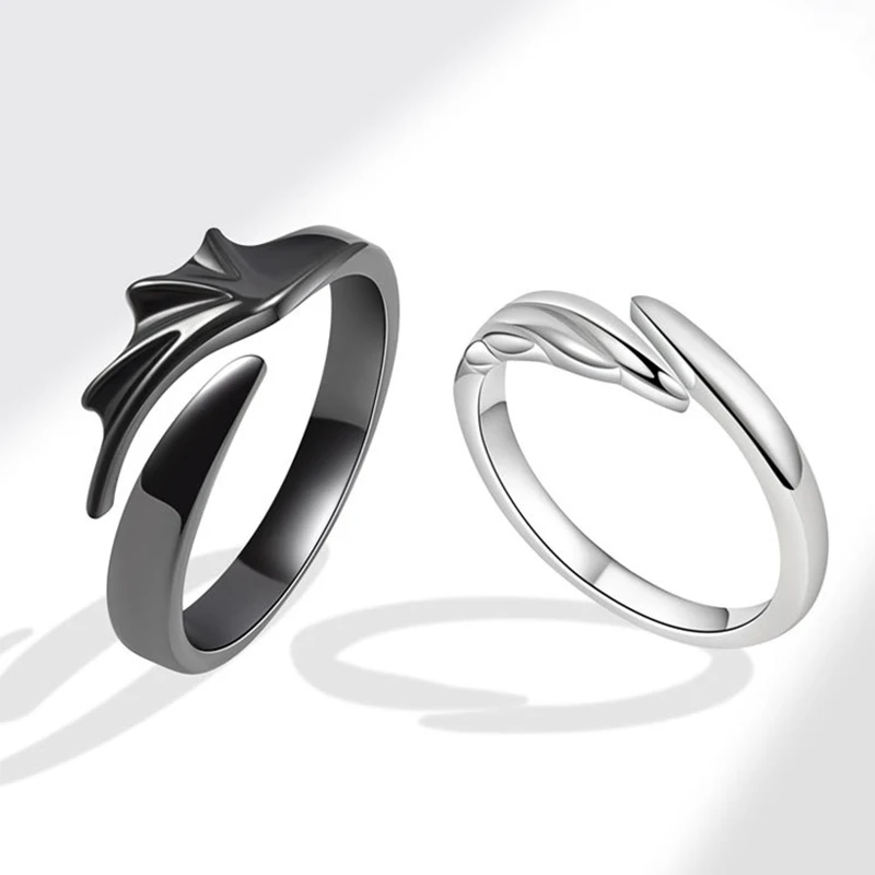 Fashion Devil Angel Couple Ring Open Adjustable Lovers Finger Rings Jewelry For Valentine's Day Gift
Fashion Devil Angel Couple Ring Open Adjustable Lovers Finger Rings Jewelry For Valentine's Day Gift