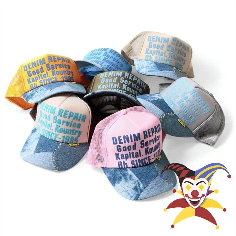 KAPITAL Baseball Cap Men Women Flocking Letter Logo Caps Inside Label Adjustable Buckle Hats
KAPITAL Baseball Cap Men Women Flocking Letter Logo Caps Inside Label Adjustable Buckle Hats