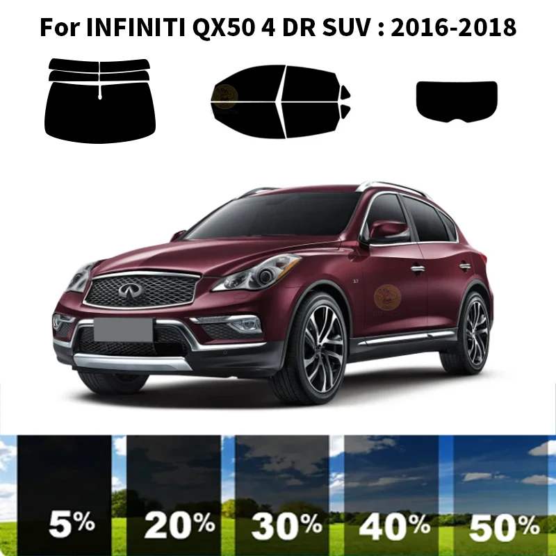 Нанокерамическая Автомобильная УФ-пленка Precut для окон, автомобильная пленка для окон INFINITI QX50 4 DR SUV 2016-2018
Нанокерамическая Автомобильная УФ-пленка Precut для окон, автомобильная пленка для окон INFINITI QX50 4 DR SUV 2016-2018