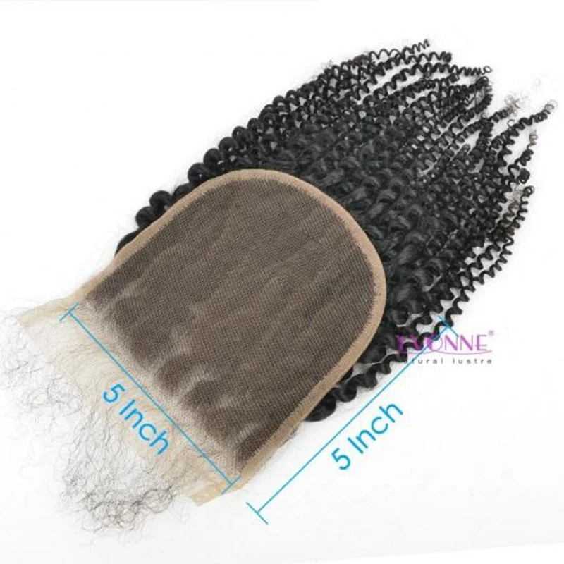 

Yvonne 4B 4C Kinky Coliy 5x5 Swiss Lace Human Hair Closure With Baby Hair