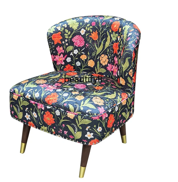 American Retro Couch Living Room Leisure Sofa Fabric Armchair Flowers Pattern Bedroom Chair
American Retro Couch Living Room Leisure Sofa Fabric Armchair Flowers Pattern Bedroom Chair