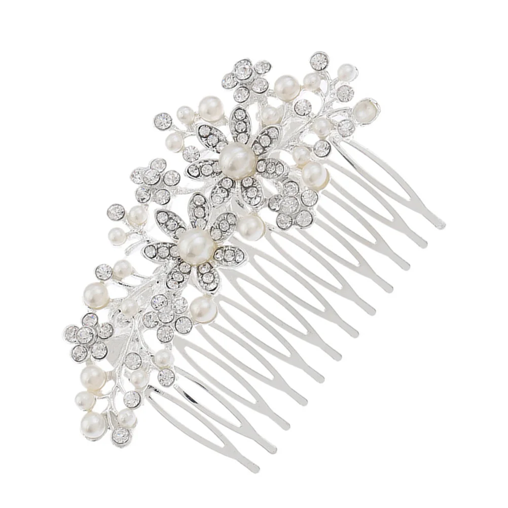 Women Girls Flower Shaped Rhinestone Pearl Decorated Hair Comb Hair Accessories (Silver)
Women Girls Flower Shaped Rhinestone Pearl Decorated Hair Comb Hair Accessories (Silver)